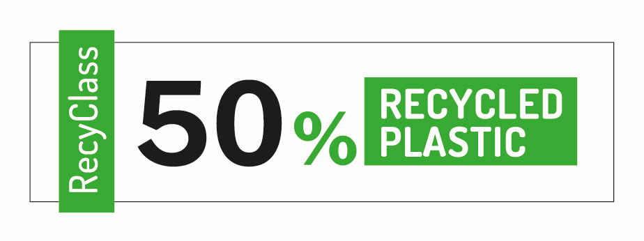 Recycled plastic 50%